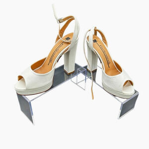 Fiorifrancesi platforms ankle wrap 5 inch block heel 37